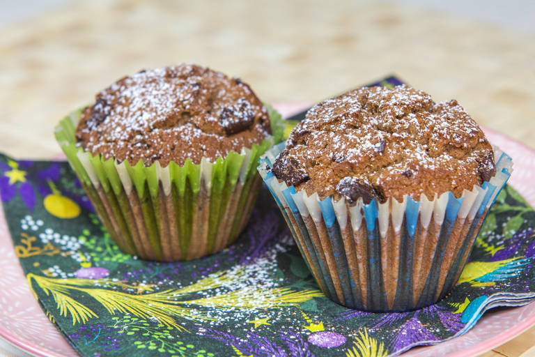 Čokoladni muffini z nugatom