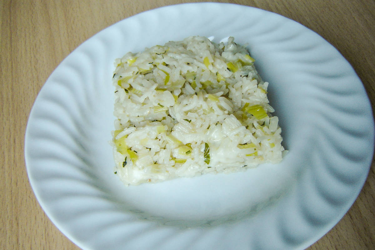 Pečen riž z zelišči
