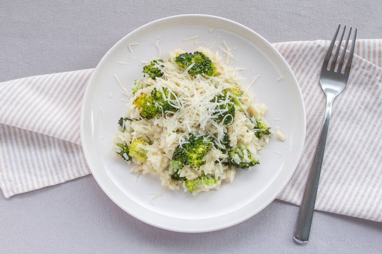 Rižota s pečenim brokolijem